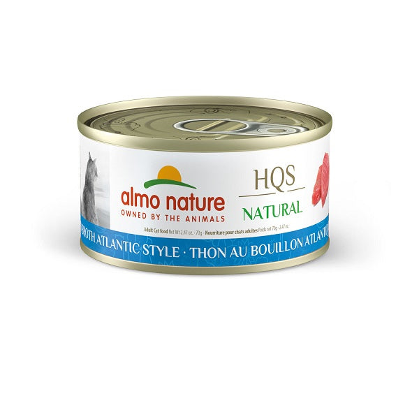 Almo Nature Hqs Natural Chat Thon De Atlantique Au Bouillon 70g