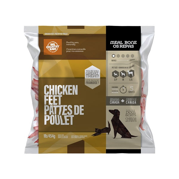 Big Country Raw pattes de poulet 1Lb