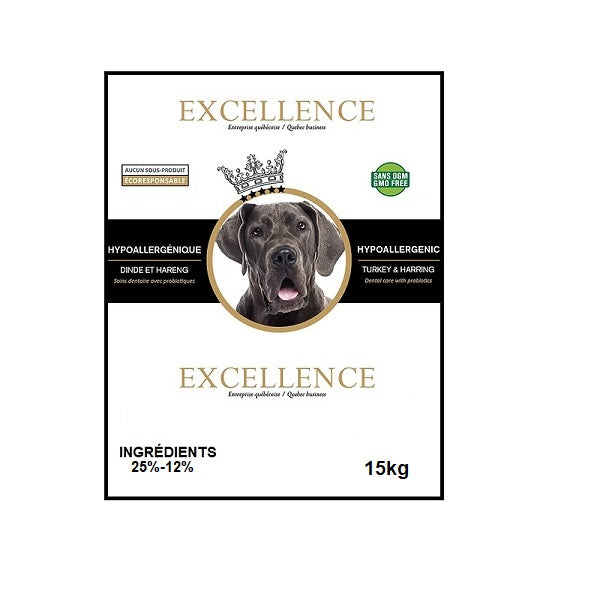 Excellence nourriture pour chien Hypo allergénique 15kg - La boite à Penny