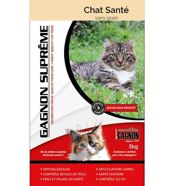 Les Moulées Gagnon - Chat Santé et Sans Grains 3kg - La boite à Penny