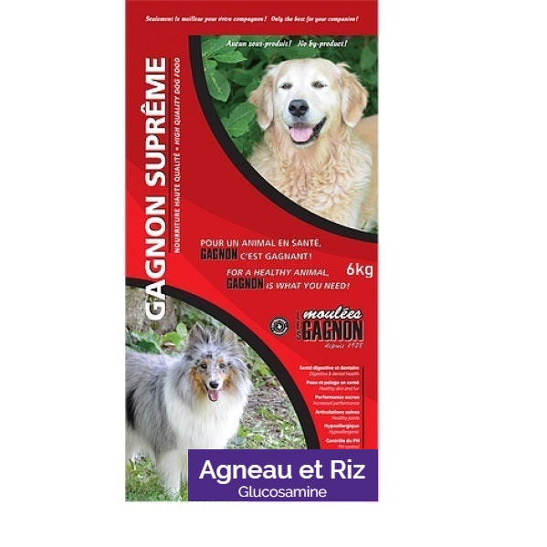 Les Moulées Gagnon Suprême Agneau et Riz 6kg - La boite à Penny