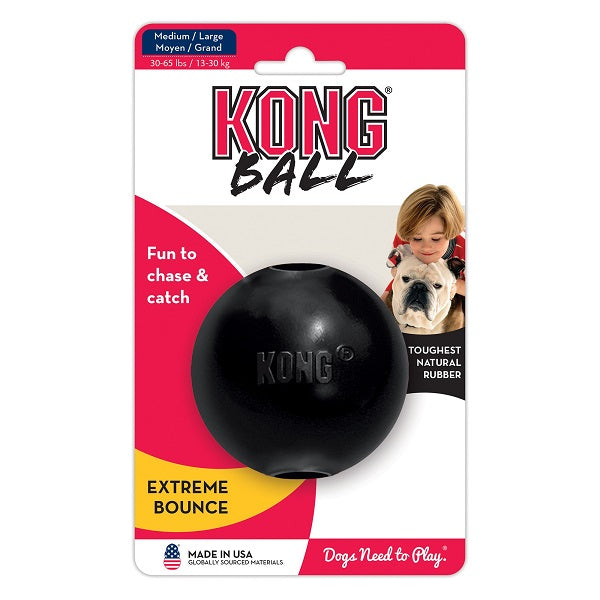 Kong extrême balle noir format medium/large - La boite à Penny
