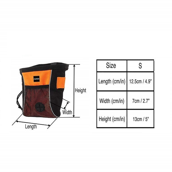 Muttluks MuTTravel sac à gâteries orange petit - La boite à Penny