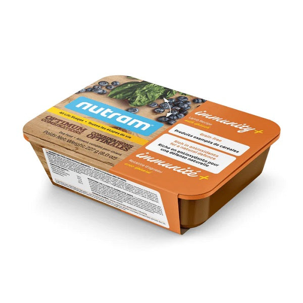 Nutram Combinaisons Optimales Immunité+ Chien Agneau & épinards, Sans Grains 227g