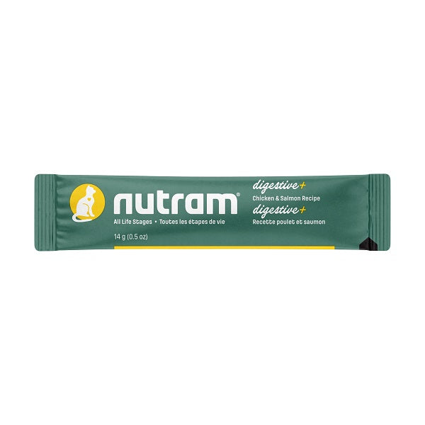 Nutram Combinaisons Optimales Digestive+ Chat Poulet & Saumon, Sans Grains 4x14g