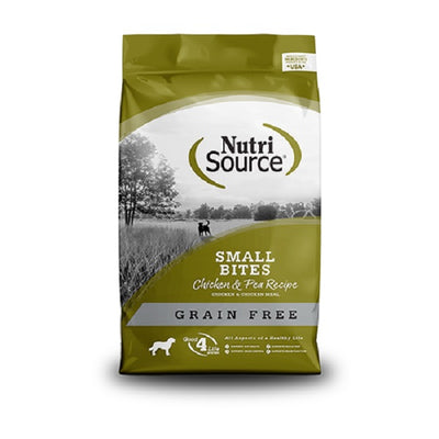 NutriSource nourriture pour chien petites bouchées Sans céréales Poulet et pois 12lbs