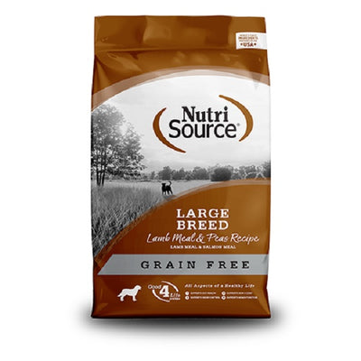 NutriSource nourriture pour chien Grande race Sans céréales farine d'agneau et Pois 26lb