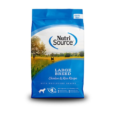 NutriSource nourriture pour chiens de grande race poulet et riz 26lb