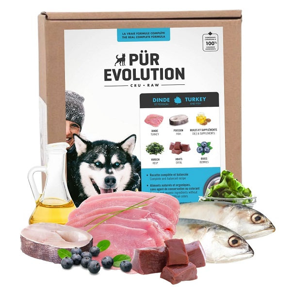 PÜR Evolution Dinde et Poisson pour chien 13.6kg - La boite à Penny