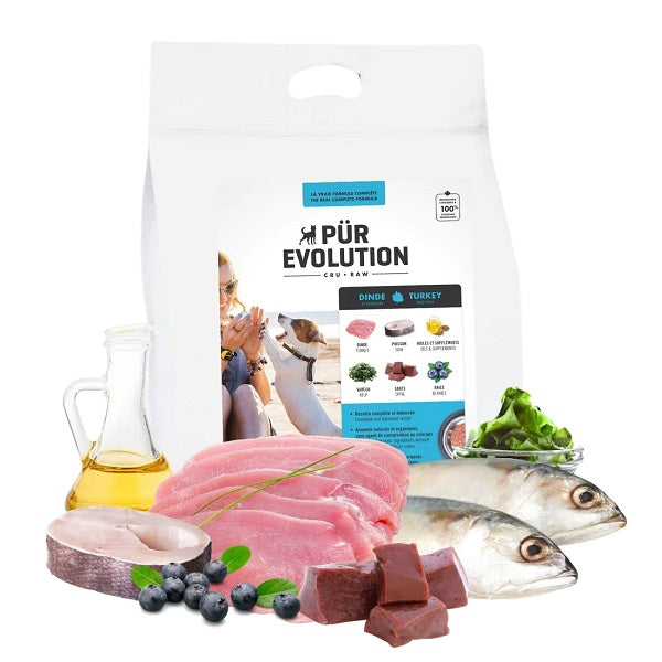PÜR Evolution Dinde et Poisson pour chien 4kg - La boite à Penny