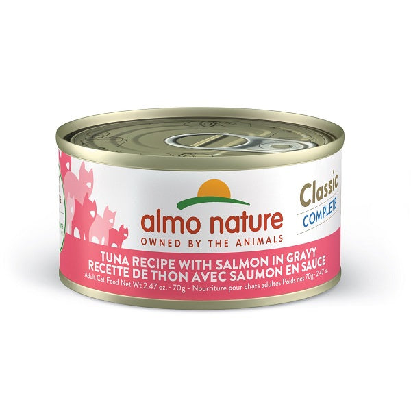 Almo Nature Classic Chat - Recette de Saumon et thon en sauce 70g