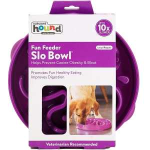 Bol ralentisseur Outward Hound mauve large