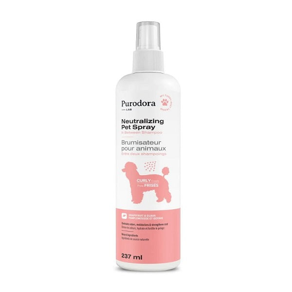 Purodora Lab brumisateur pour animaux neutralisant d'odeurs poils frisés 250ml - La boite à Penny
