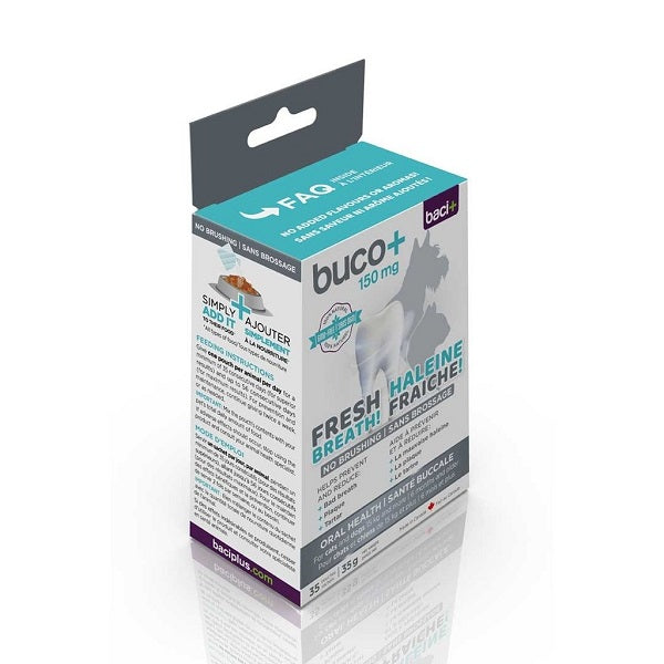 Baci+ Buco+ Soins Dentaires pour Chiens et Chats PLUS de 15kg - 56 sachets - La boite à Penny