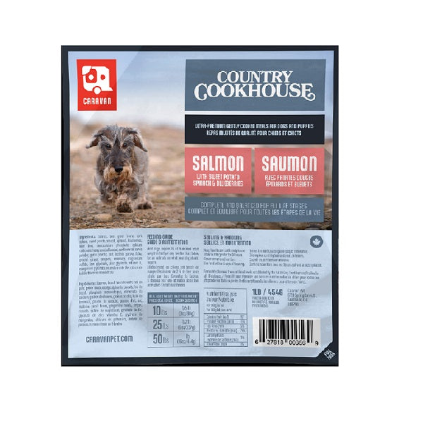 Caravan Repas au Saumon cuit pour chiens 454g