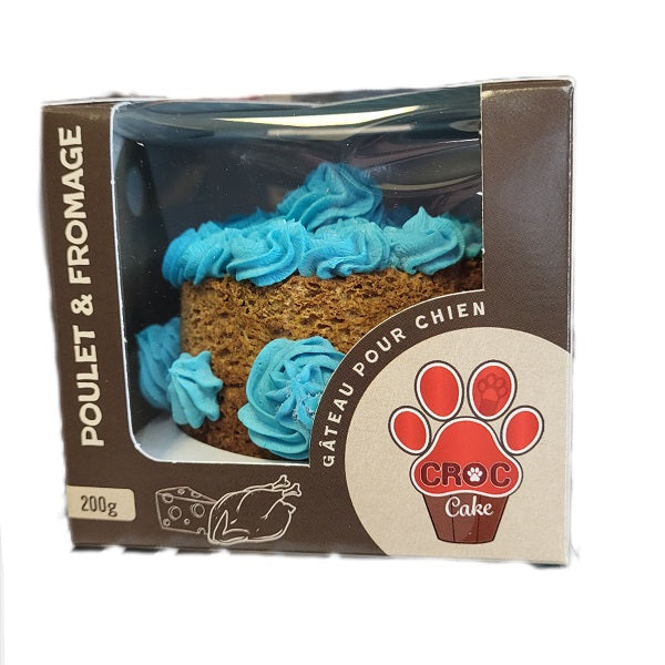 Croc Cake Gâteau au Poulet et Fromage pour chiens bleu