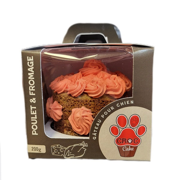 Croc Cake Gâteau au Poulet et Fromage pour chiens rose