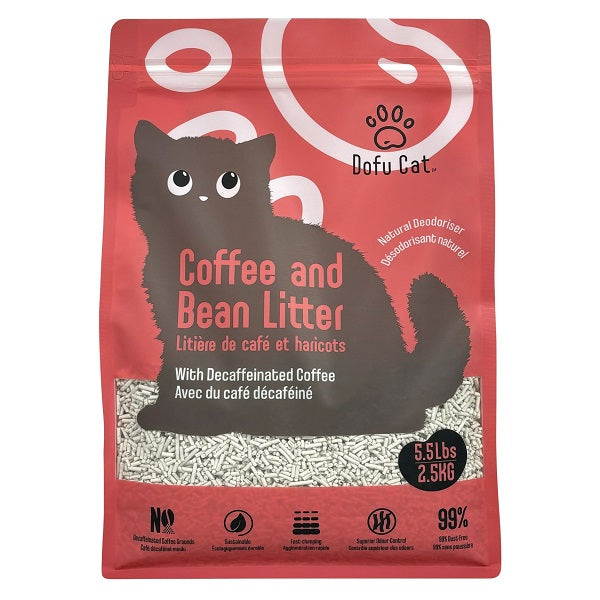 Litière pour chat Dofu Cat café et Haricots 2.5kg
