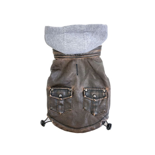 Doggie-Q manteau style cuir pour chien XXL