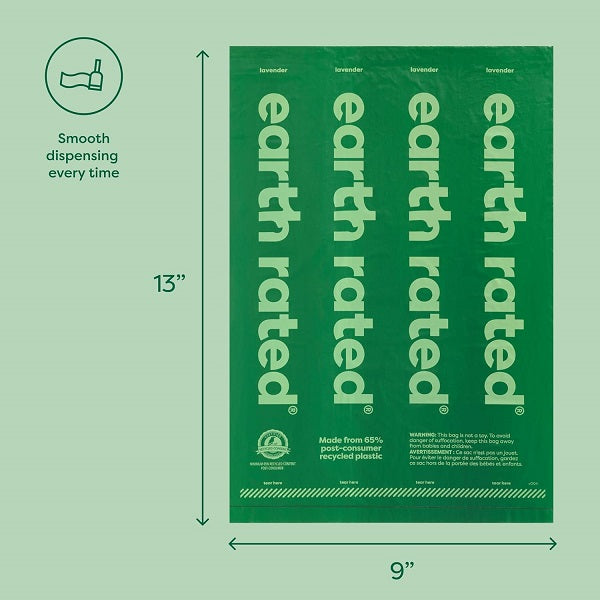 Earth Rated Sac à ramassage d'excrément 1 rouleau VRAC