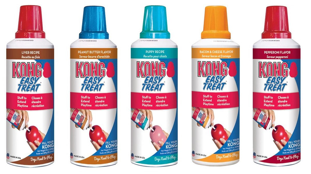 Kong friandise à saveur bacon et fromage aérosol - La boite à Penny