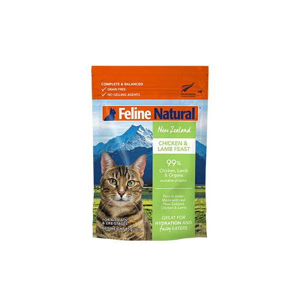 Feline Natural sachet au poulet et agneau pour chats 85g - La boite à Penny