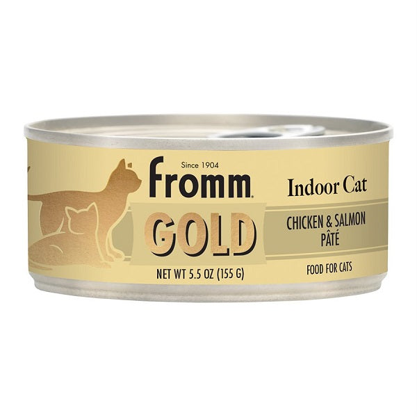 FROMM Gold Chat d'Intérieur Paté Poulet et Saumon 155g