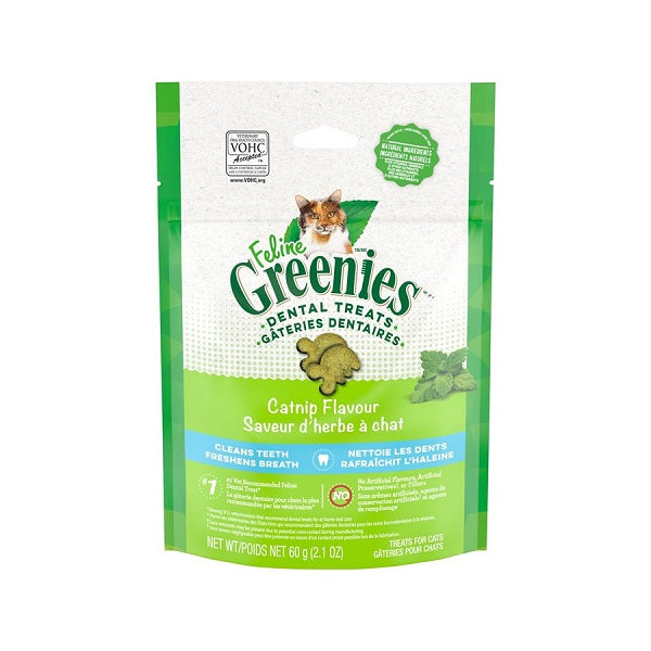 Greenies gâteries dentaires félin saveur d'herbe à chat 60g