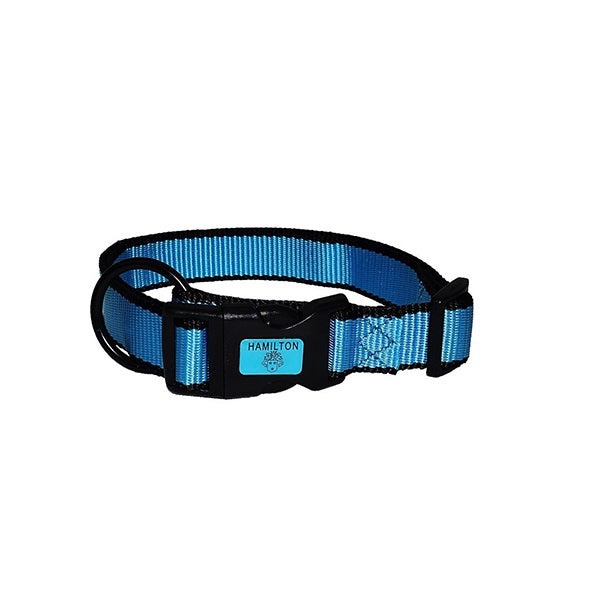 HAMILTON collier bleu NÉON ajustable 5/8 x 12-18"