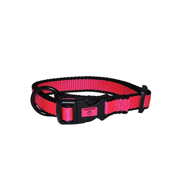 HAMILTON collier rose NÉON ajustable 5/8 x 12-18" - La boite à Penny