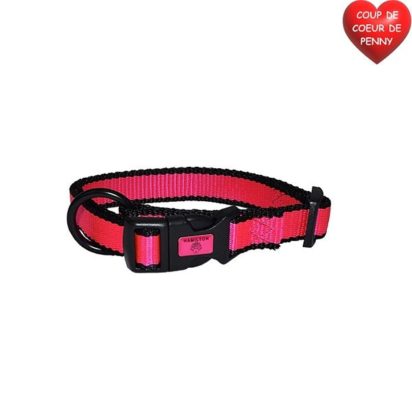HAMILTON collier rose NÉON ajustable 1" X 18" TO 26"