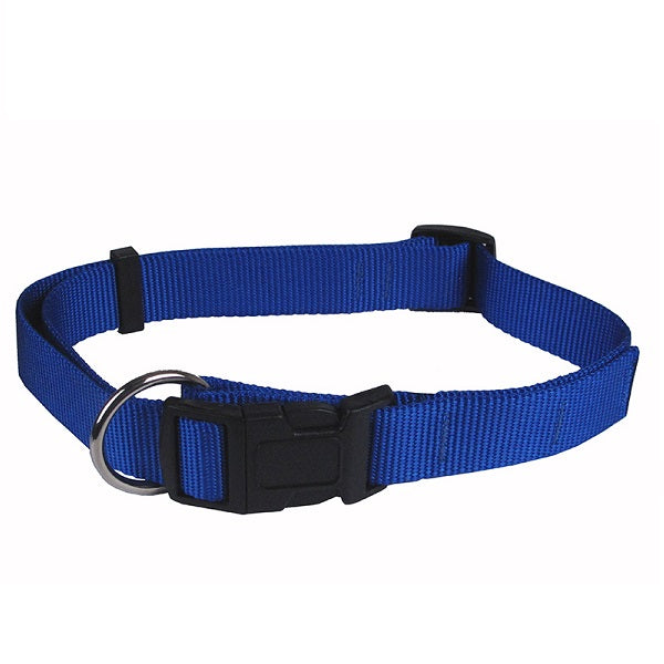 Collier Hunter en nylon ajustable bleu marine ¾" X 13-19" - La boite à Penny