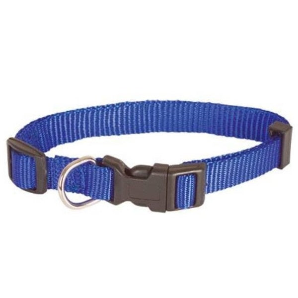 Collier Hunter en nylon ajustable bleu royale 3/8"X8-11"