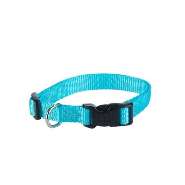 Collier Hunter en nylon ajustable aqua 1" X 17-26" - La boite à Penny