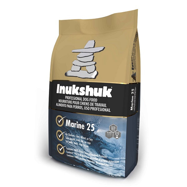 Inukshuk nourriture pour chien marine 25/poisson format 15 kg - La boite à Penny