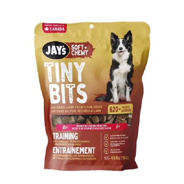 Jay's Tiny Bits d'entraînement Beurre d'arachides Et Bacon 454g