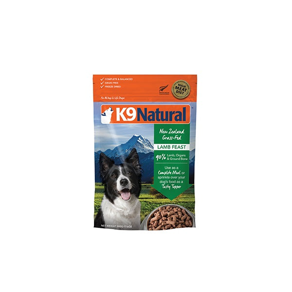 K9 Natural lyophilisé Festin d'agneau pour chiens 500g