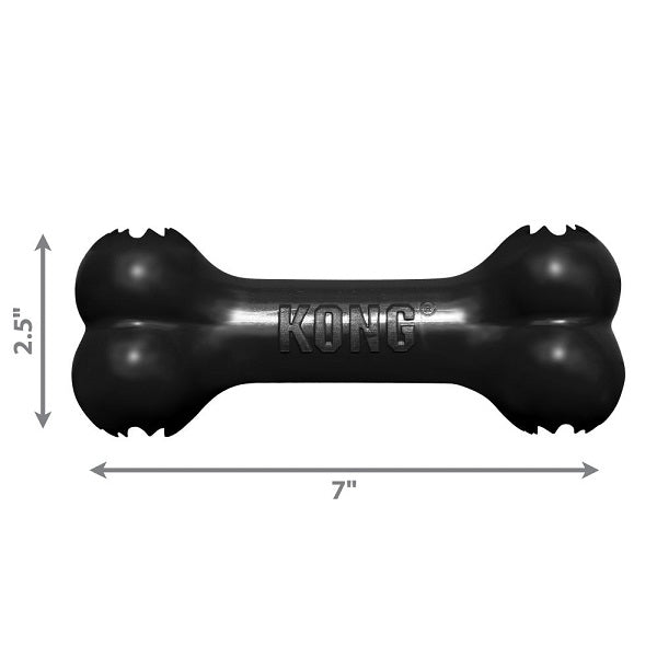 Kong extrême goodie Os en caoutchouc résistant noir format medium - La boite à Penny