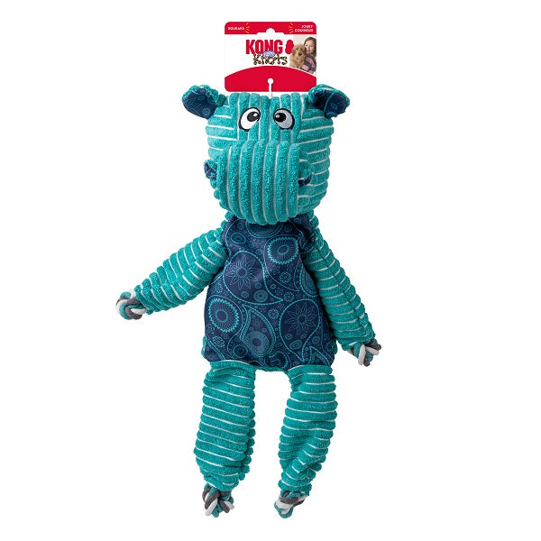 KONG Floppy Knots Hippopotame bleu JUMBO