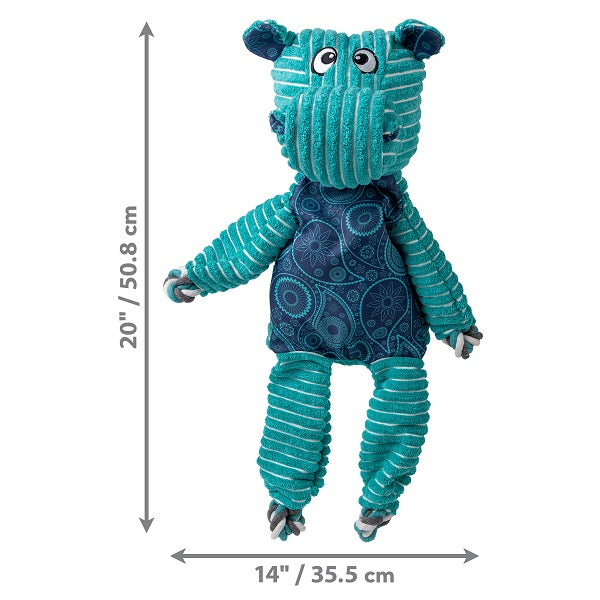 KONG Floppy Knots Hippopotame bleu JUMBO
