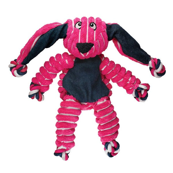 Kong Floppy Knots Lapin Moyen rose - La boite à Penny
