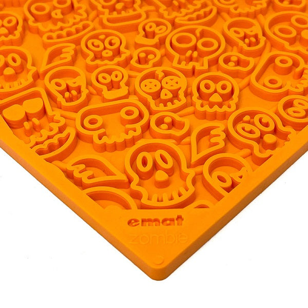 SodaPup Tapis à Lécher Zombie orange 8x8" - La boite à Penny