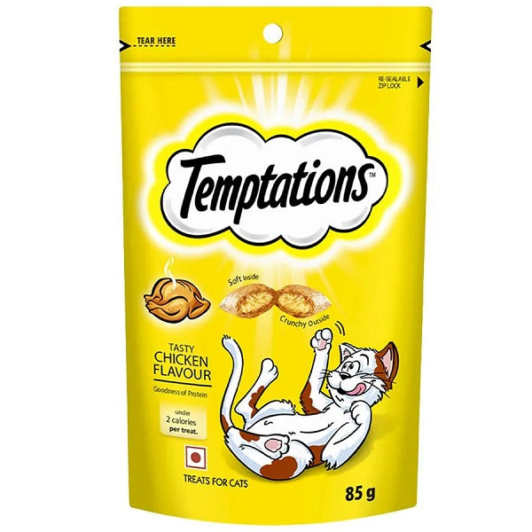 Temptations gâteries pour chat saveur de poulet - La boite à Penny