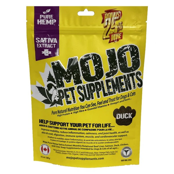 Mojo Canard, Suppléments Pour Chiens Et Chats à Base De Chanvre, 268g