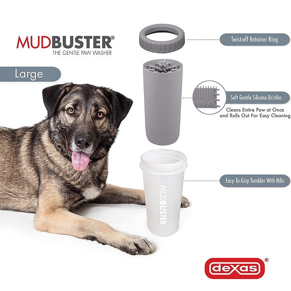 MudBuster - nettoyeur de pattes portable gris large - La boite à Penny