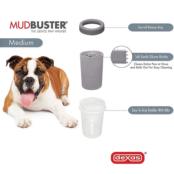 MudBuster - nettoyeur de pattes portable gris moyen - La boite à Penny