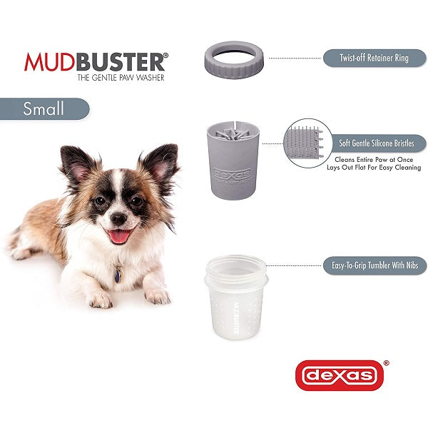 MudBuster - nettoyeur de pattes portable gris petit - La boite à Penny