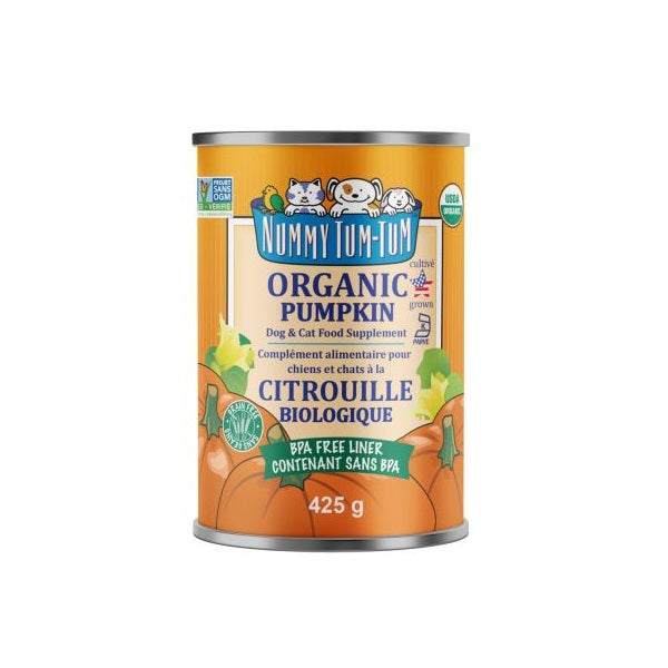 Nummy Tum-Tum complément citrouille biologique pour chien et chat 425 gr