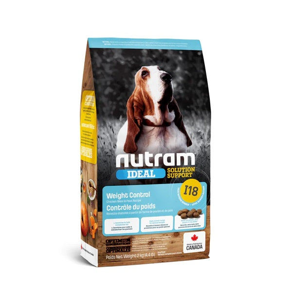 Nutram Ideal I18 -Chien- Contrôle Du Poids Poulet Et Pois 4.4lbs