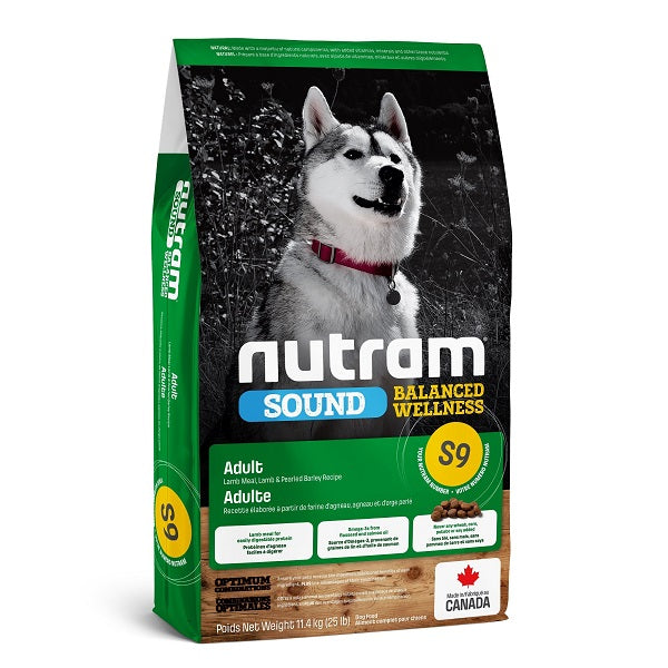 Nutram Sound S9 Agneau et Orge pour Chien Adulte 25lbs - La boite à Penny